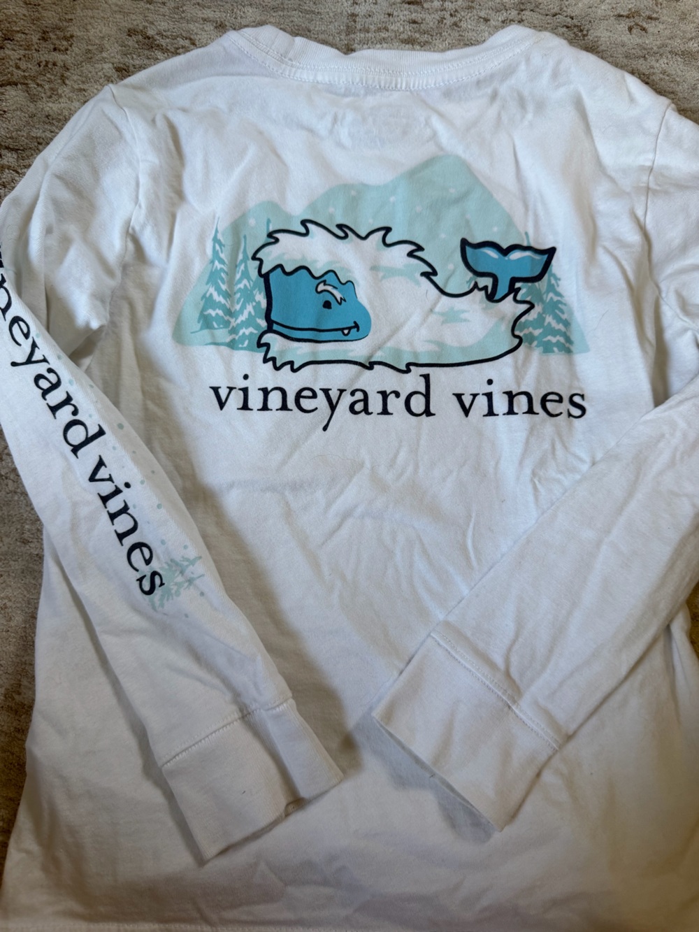 5T - Vineyard Vines Kids White Long-Sleeve Graphic Tee